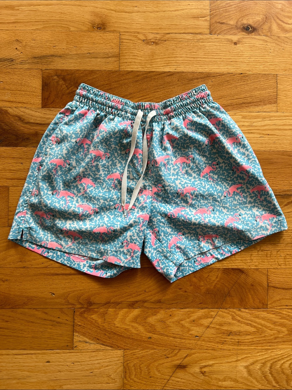 Men’s Chubbies 5.5” The Domingos Are For Flamingos Classic Swim Trunks Size XS